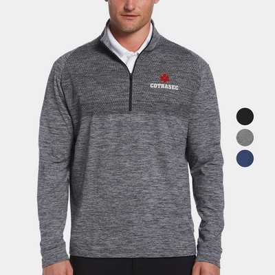 PERRY ELLIS® Water Repellent UPF 50+ Men's Quarter Zipper Pullover with Custom Logo